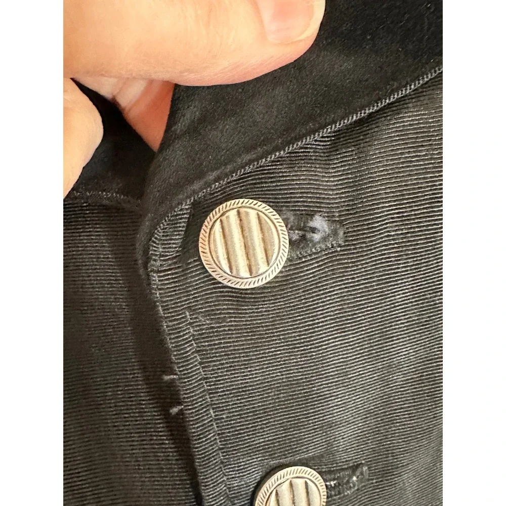 Wah Maker Frontier Clothing Western Vest‎ Waistcoat Size L Black Velvet Collar